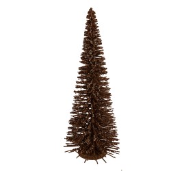 Clayre & Eef Décoration de Noël Image Sapin de Noël Ø 20x50 cm Marron Bois