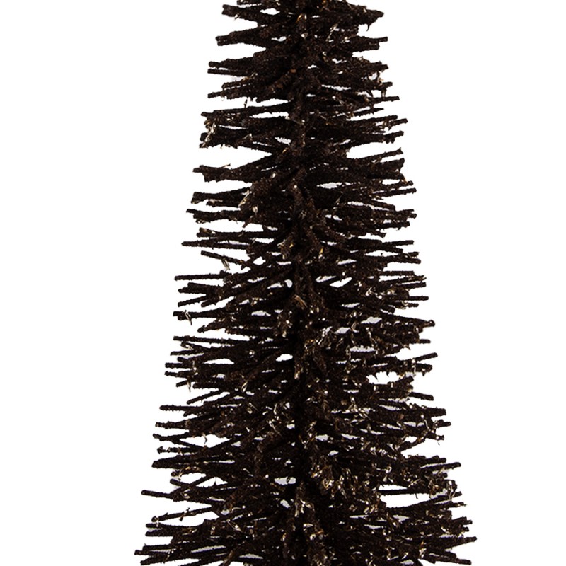 Clayre & Eef Décoration de Noël Image Sapin de Noël Ø 20x50 cm Marron Bois