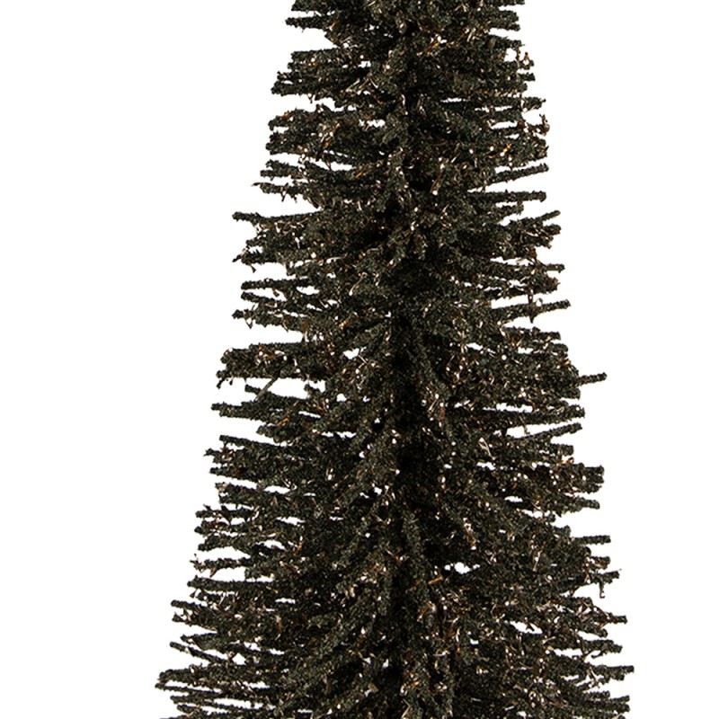 Clayre & Eef Décoration de Noël Image Sapin de Noël Ø 20x50 cm Vert Bois