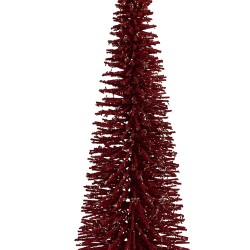 Clayre & Eef Weihnachtsdekorationsfigur Weihnachtsbaum Ø 20x50 cm Rot Holz