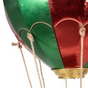 Clayre & Eef Decorazione di Natalizie Mongolfiera Ø 97x160 cm Rosso Metallo