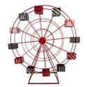 Clayre & Eef Decorazione di Natalizie Ruota Panoramica 167x59x170 cm Rosso Metallo