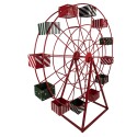 Clayre & Eef Decorazione di Natalizie Ruota Panoramica 167x59x170 cm Rosso Metallo