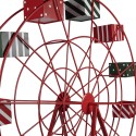 Clayre & Eef Decorazione di Natalizie Ruota Panoramica 167x59x170 cm Rosso Metallo
