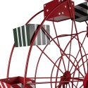 Clayre & Eef Decorazione di Natalizie Ruota Panoramica 167x59x170 cm Rosso Metallo