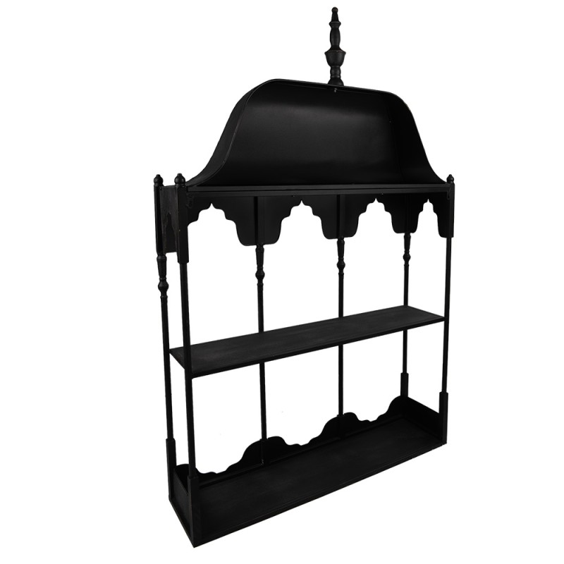 Clayre & Eef Étagère murale 102x25x157 cm Noir Métal