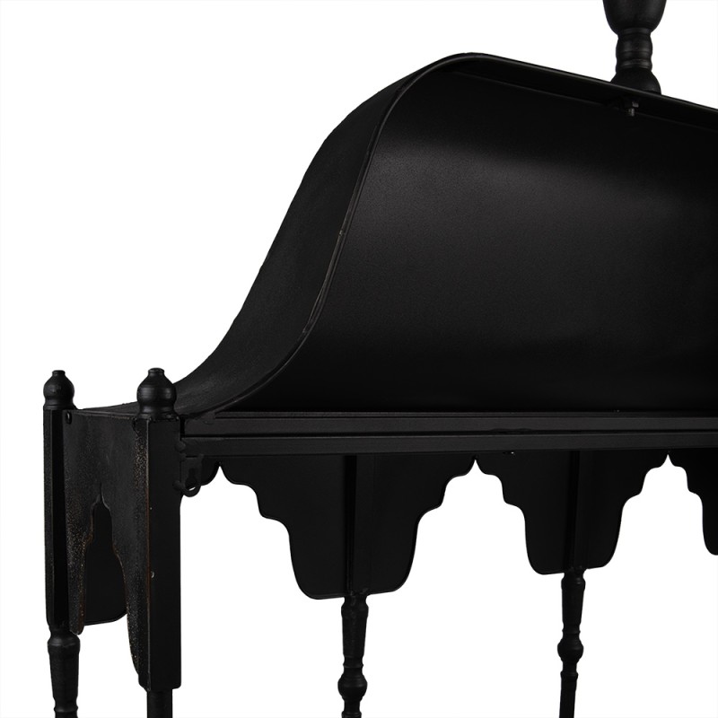 Clayre & Eef Étagère murale 102x25x157 cm Noir Métal