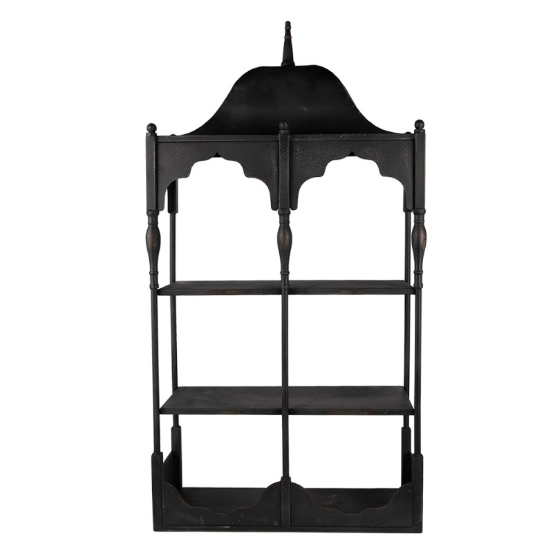 Clayre & Eef Étagère murale 55x19x109 cm Noir Métal