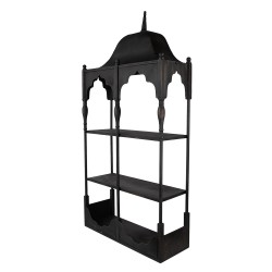 Clayre & Eef Étagère murale 55x19x109 cm Noir Métal