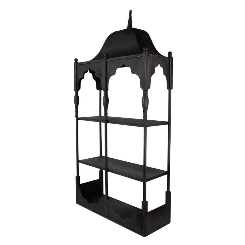 Clayre & Eef Étagère murale 55x19x109 cm Noir Métal