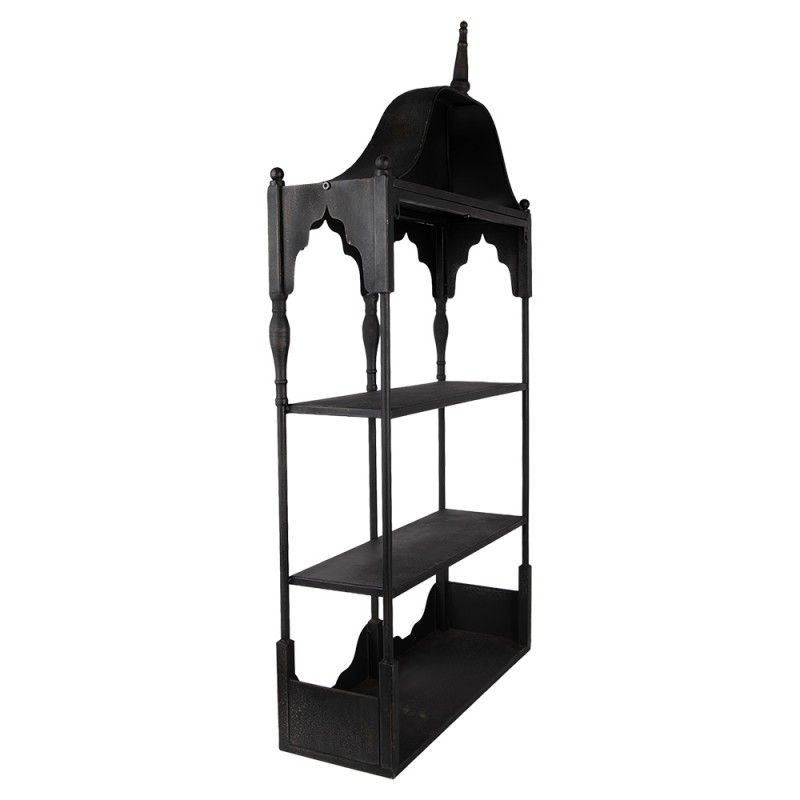 Clayre & Eef Étagère murale 55x19x109 cm Noir Métal