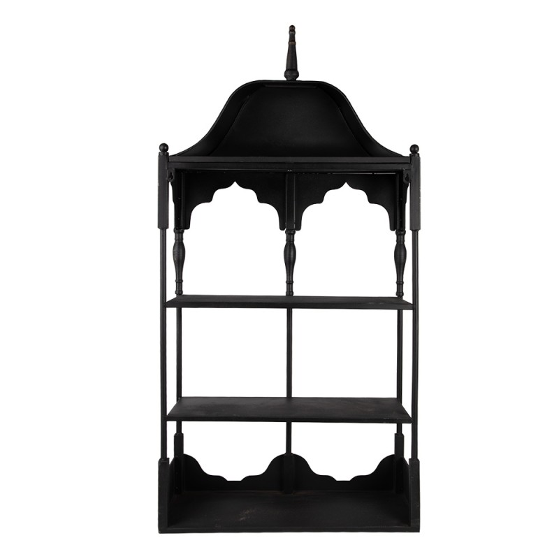 Clayre & Eef Étagère murale 55x19x109 cm Noir Métal