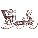 Clayre & Eef Grande Slitta di Natale 107x56x56 cm Rosso Metallo