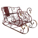 Clayre & Eef Grande Slitta di Natale 107x56x56 cm Rosso Metallo