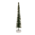Clayre & Eef Décoration de Noël Image Sapin de Noël Ø 6x30 cm Vert Bois