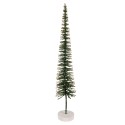 Clayre & Eef Décoration de Noël Image Sapin de Noël Ø 8x40 cm Vert Bois