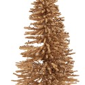 Clayre & Eef Décoration de Noël Image Sapin de Noël Ø 14x25 cm Beige Bois