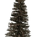 Clayre & Eef Décoration de Noël Image Sapin de Noël Ø 14x25 cm Vert Bois