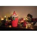Clayre & Eef Couvercle de pot de stockage 16x14x27 cm Rouge Céramique
