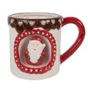 Clayre & Eef Mug 375 ml Blanc Céramique Père Noël