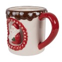 Clayre & Eef Mug 375 ml Blanc Céramique Père Noël