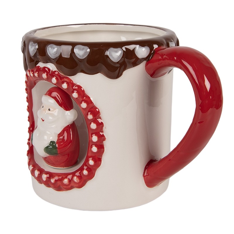 Clayre & Eef Mug 375 ml Blanc Céramique Père Noël