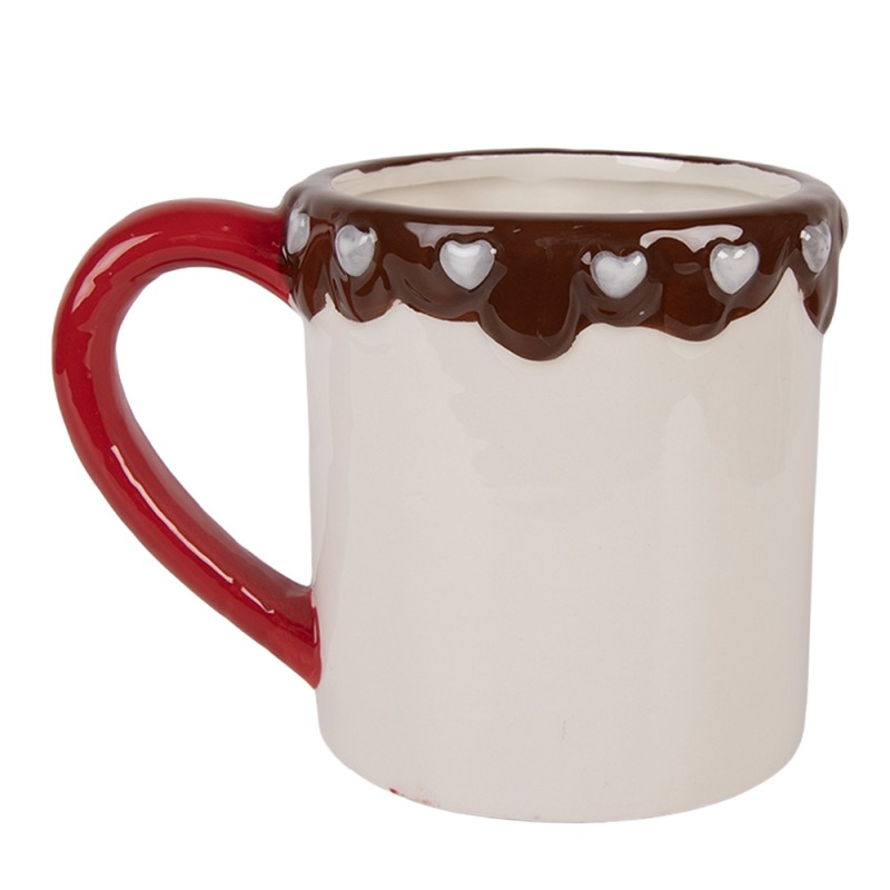 Clayre & Eef Mug 375 ml Blanc Céramique Père Noël