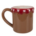 Clayre & Eef Mug 375 ml Brown Ceramic Gingerbread man