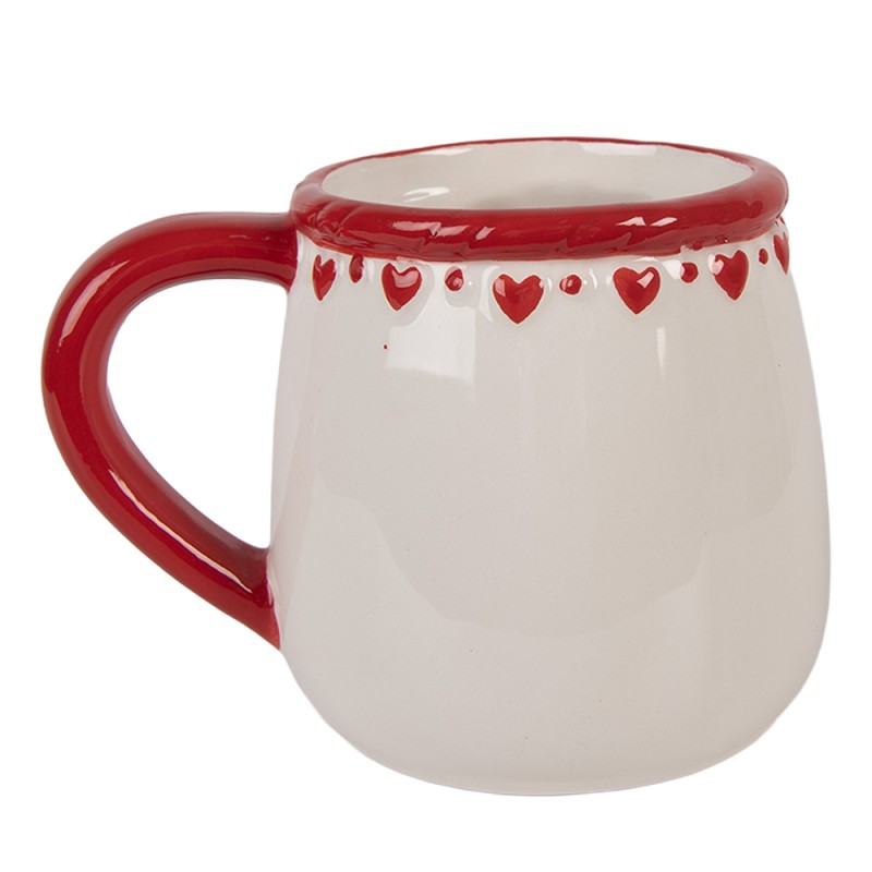 Clayre & Eef Mug 375 ml White Ceramic Snowflakes
