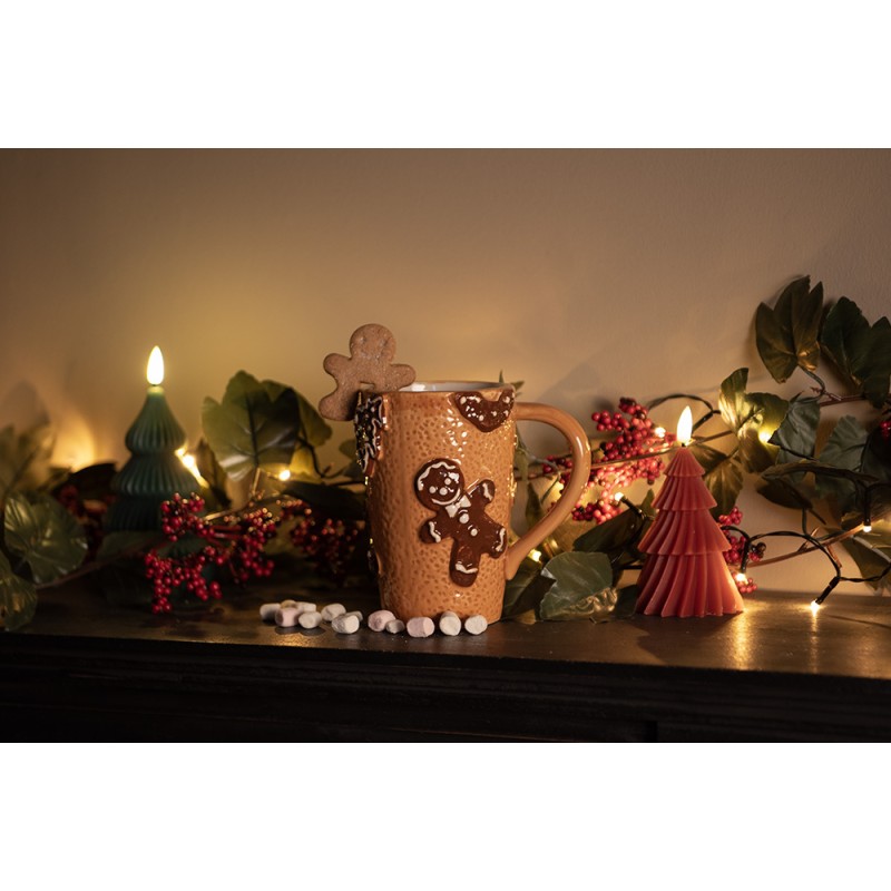 Clayre & Eef Mok 575 ml Bruin Keramiek Gingerbread man