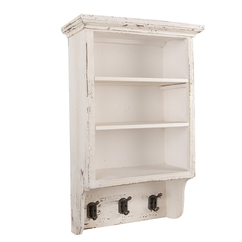 Clayre & Eef Wandregal 36x17x57 cm Beige Holz