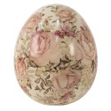 Clayre & Eef Dekorationsfigur Ei Ø 7x9 cm Beige Keramik