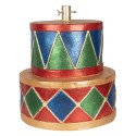 Clayre & Eef Weihnachtsbaumständer Trommel Ø 40x46 cm Blau Keramikmaterial