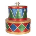 Clayre & Eef Weihnachtsbaumständer Trommel Ø 40x46 cm Blau Keramikmaterial