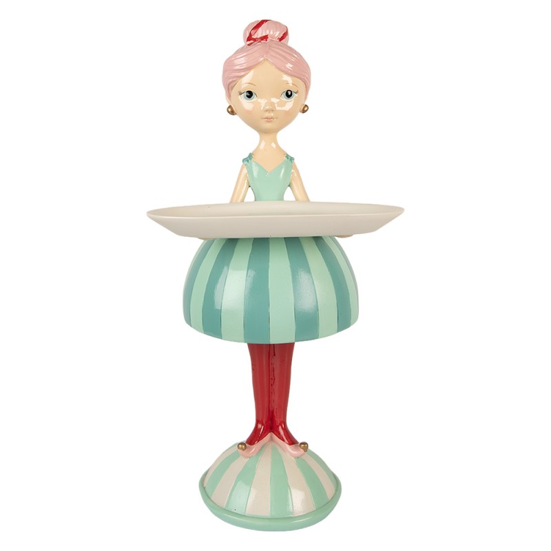 Clayre & Eef Image de décoration Fille 18x16x38 cm Bleu Plastique