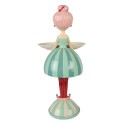 Clayre & Eef Image de décoration Fille 18x16x38 cm Bleu Plastique