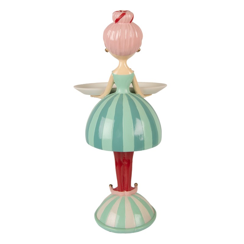 Clayre & Eef Image de décoration Fille 18x16x38 cm Bleu Plastique