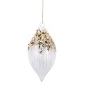 Clayre & Eef Kerstbal Ø 7x14 cm Transparant Glas