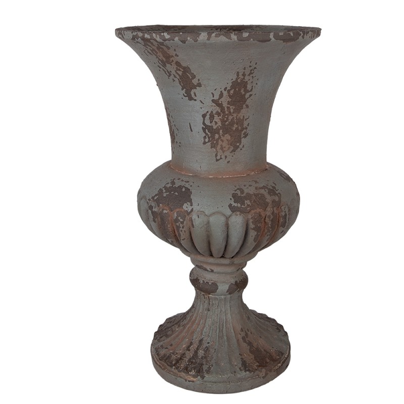 Clayre & Eef Bloempot Ø 30x52 cm Grijs Keramiek