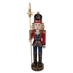 Clayre & Eef Decorative Figurine Nutcracker 30x25x120 cm Red Ceramic material