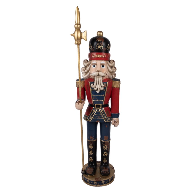 Clayre & Eef Decorative Figurine Nutcracker 30x25x120 cm Red Ceramic material