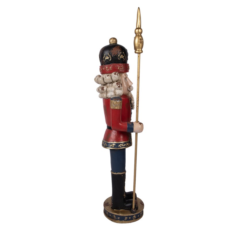 Clayre & Eef Decorative Figurine Nutcracker 30x25x120 cm Red Ceramic material