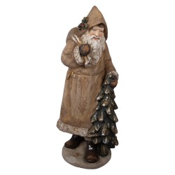 Clayre & Eef Decorative Figurine Santa Claus 38x30x90 cm Beige Ceramic material