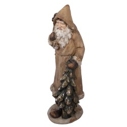 Clayre & Eef Decorative Figurine Santa Claus 38x30x90 cm Beige Ceramic material