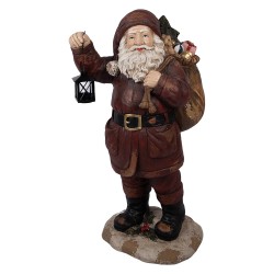 Clayre & Eef Decorative Figurine Santa Claus 37x39x82 cm Red Ceramic material