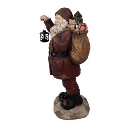 Clayre & Eef Decorative Figurine Santa Claus 37x39x82 cm Red Ceramic material