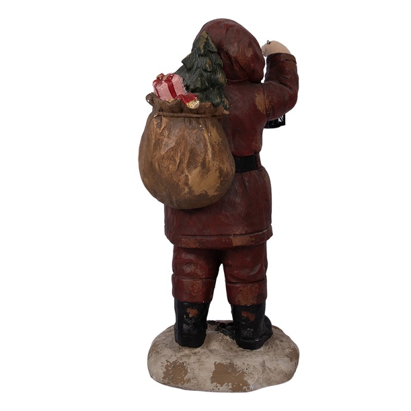 Clayre & Eef Decorative Figurine Santa Claus 37x39x82 cm Red Ceramic material
