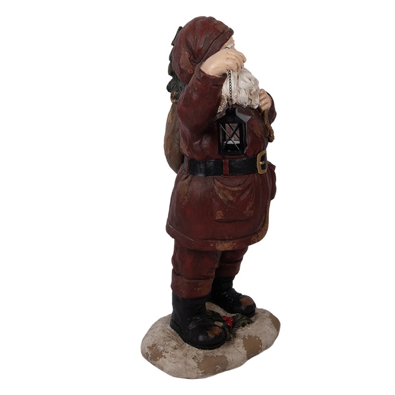 Clayre & Eef Decorative Figurine Santa Claus 37x39x82 cm Red Ceramic material