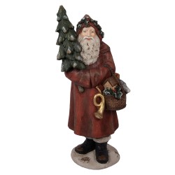 Clayre & Eef Decorative Figurine Santa Claus 39x30x93 cm Red Ceramic material