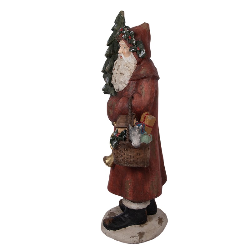 Clayre & Eef Decorative Figurine Santa Claus 39x30x93 cm Red Ceramic material